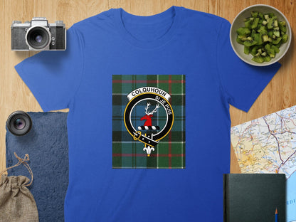 Physical Item S / Royal Colquhoun Clan Scottish Tartan Crest Unisex T-Shirt