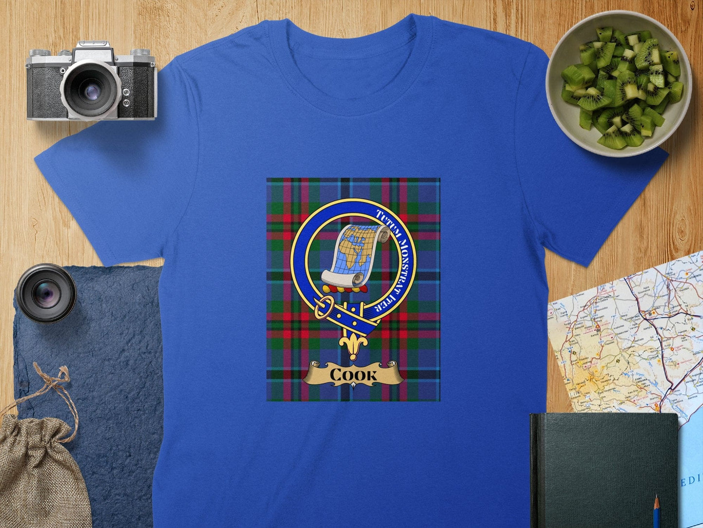 Physical Item S / Royal Cook Clan Scottish Tartan Crest Unisex T-Shirt