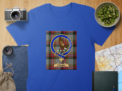 Physical Item S / Royal Craw Clan Scottish Tartan Crest Unisex T-Shirt