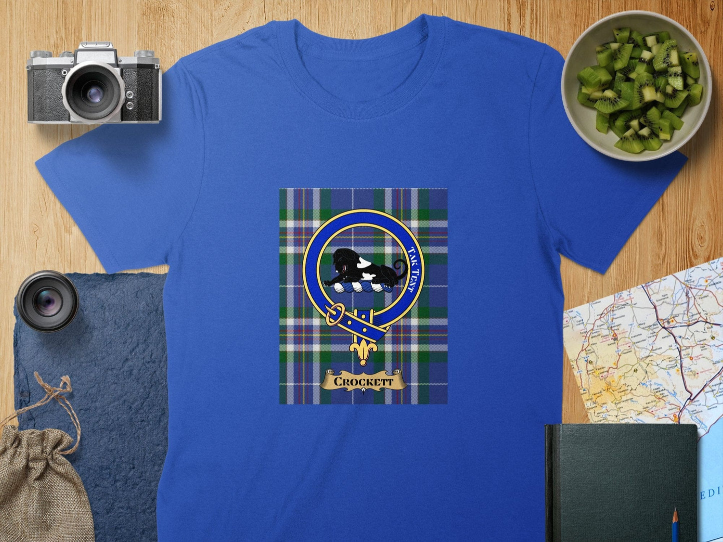 Physical Item S / Royal Crockett Clan Scottish Tartan Crest Unisex T-Shirt