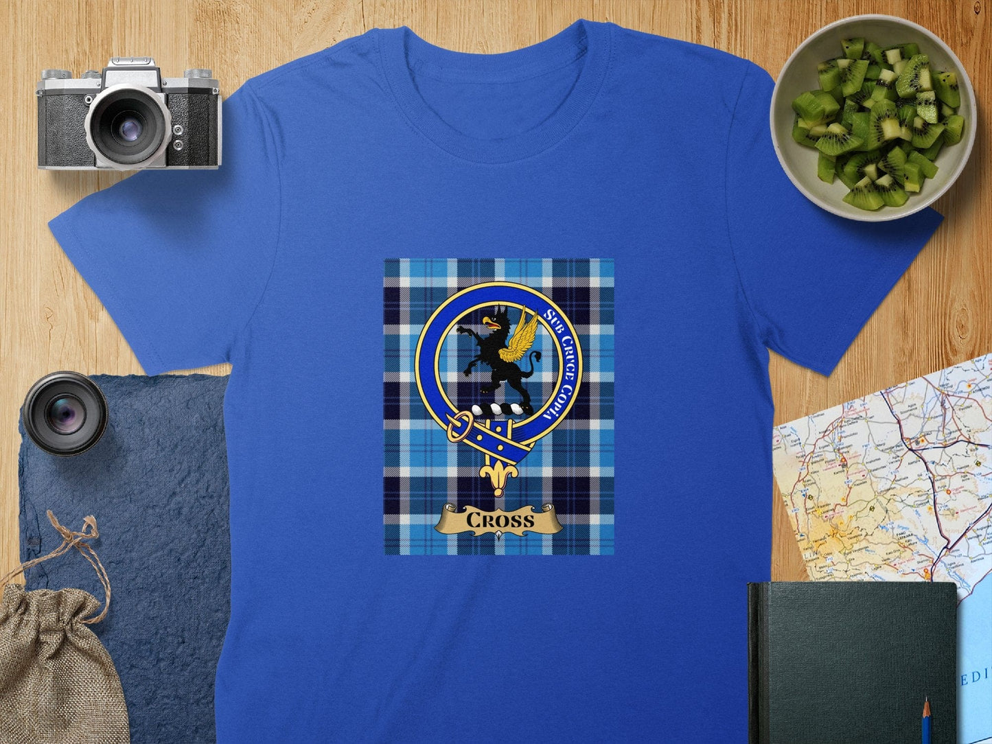 Physical Item S / Royal Cross Clan Scottish Tartan Crest Unisex T-Shirt