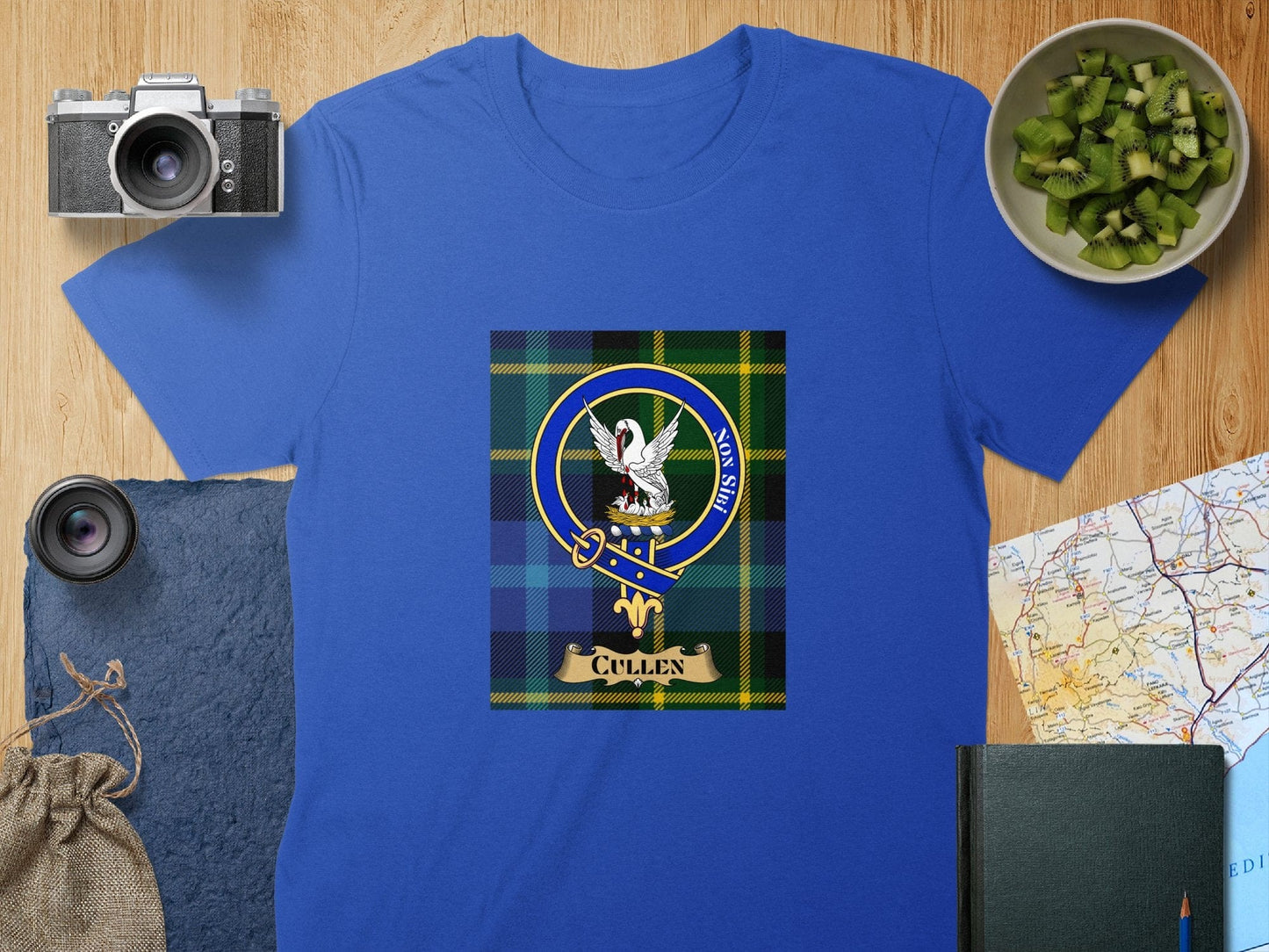 Physical Item S / Royal Cullen Clan Scottish Tartan Crest Unisex T-Shirt