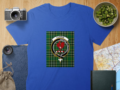 Physical Item S / Royal Currie Clan Scottish Tartan Crest Unisex T-Shirt