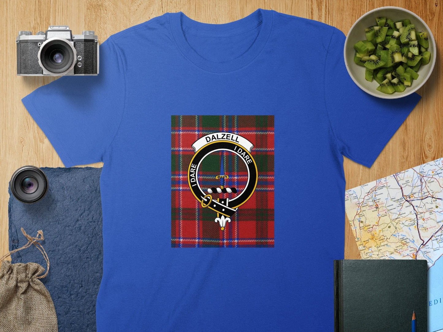 Physical Item S / Royal Dalzell Clan Scottish Tartan Crest Unisex T-Shirt