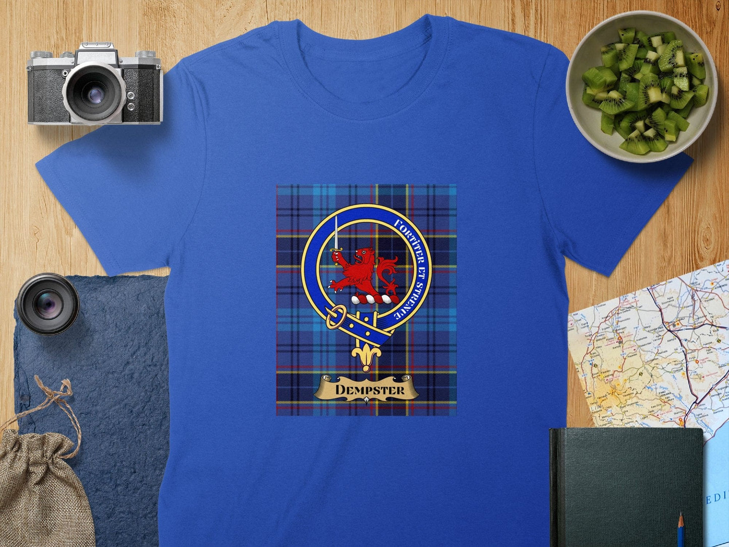 Physical Item S / Royal Dempster Clan Scottish Tartan Crest Unisex T-Shirt