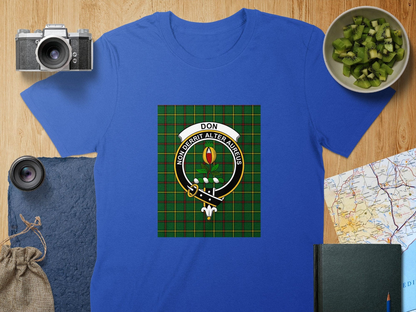 Physical Item S / Royal Don Clan Scottish Tartan Crest Unisex T-Shirt