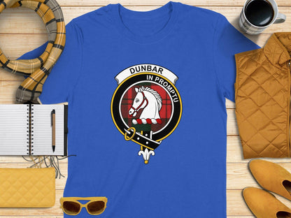 Physical Item S / Royal Dunbar Clan Scottish Tartan Crest T-Shirt