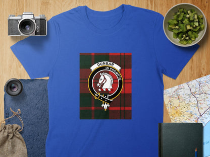 Physical Item S / Royal Dunbar Clan Scottish Tartan Crest Unisex T-Shirt