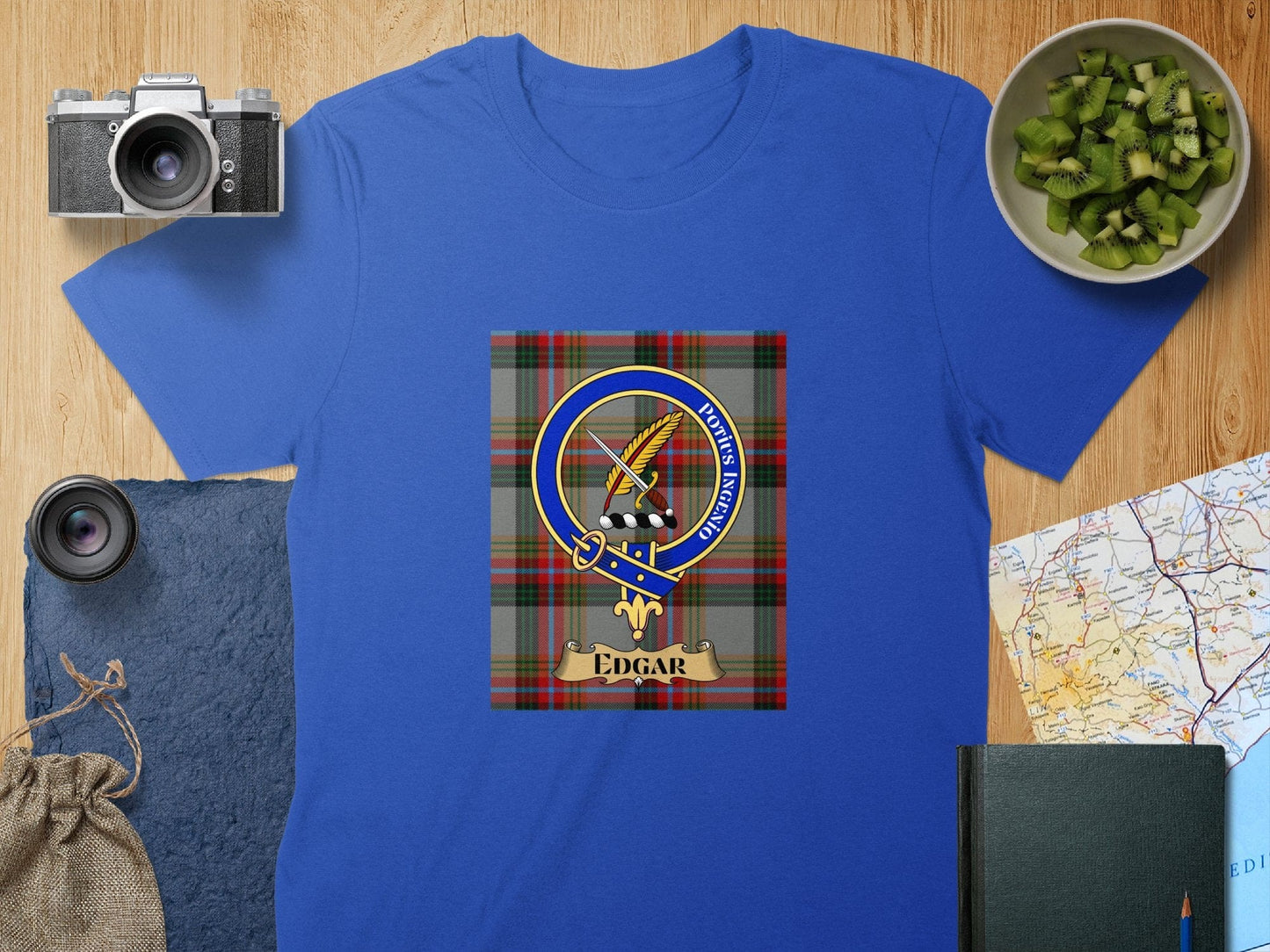 Physical Item S / Royal Edgar Clan Scottish Tartan Crest Unisex T-Shirt