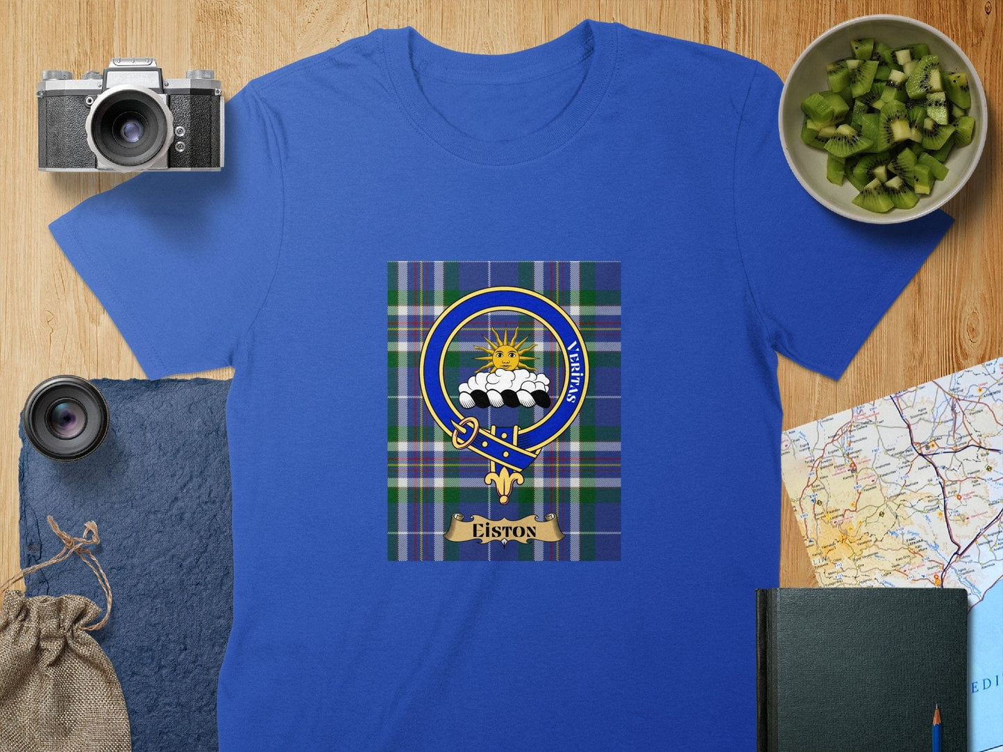 Physical Item S / Royal Eiston Clan Scottish Tartan Crest Unisex T-Shirt