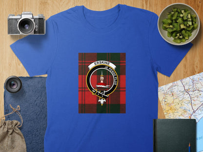 Physical Item S / Royal Erskine Clan Scottish Tartan Crest Unisex T-Shirt