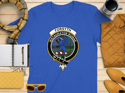Physical Item S / Royal Forsyth Clan Scottish Tartan Crest T-Shirt