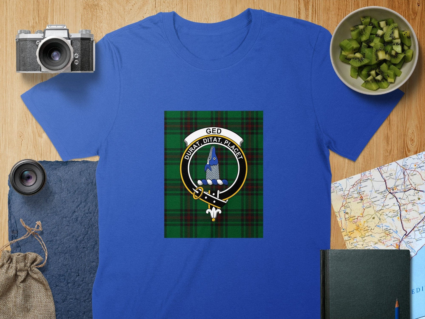 Physical Item S / Royal Ged Clan Durat Ditat Placet Scottish T-Shirt