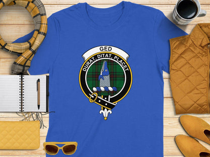 Physical Item S / Royal Ged Clan Scottish Tartan Crest T-Shirt