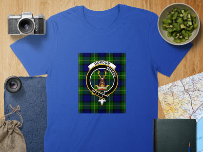 Physical Item S / Royal Gordon Clan Scottish Tartan Crest Unisex T-Shirt