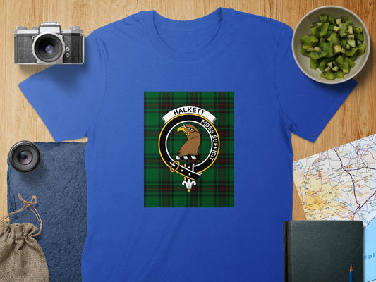 Physical Item S / Royal Halkett Clan Scottish Tartan Crest Unisex T-Shirt