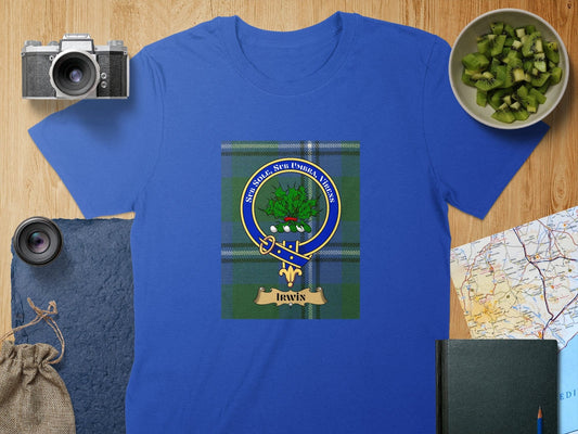 Physical Item S / Royal Irwin Clan Scottish Tartan Crest Unisex T-Shirt