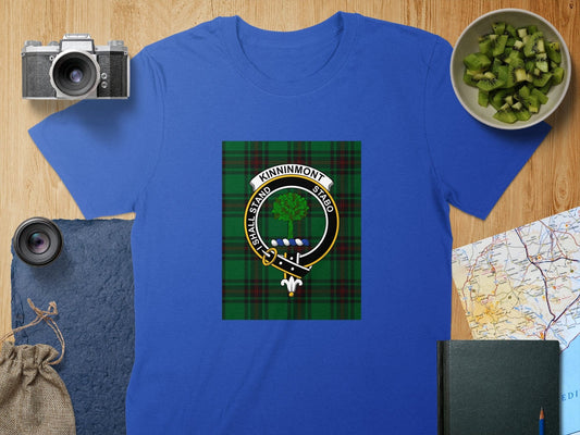 Physical Item S / Royal Kinninmont Clan Scottish Tartan Crest Unisex T-Shirt