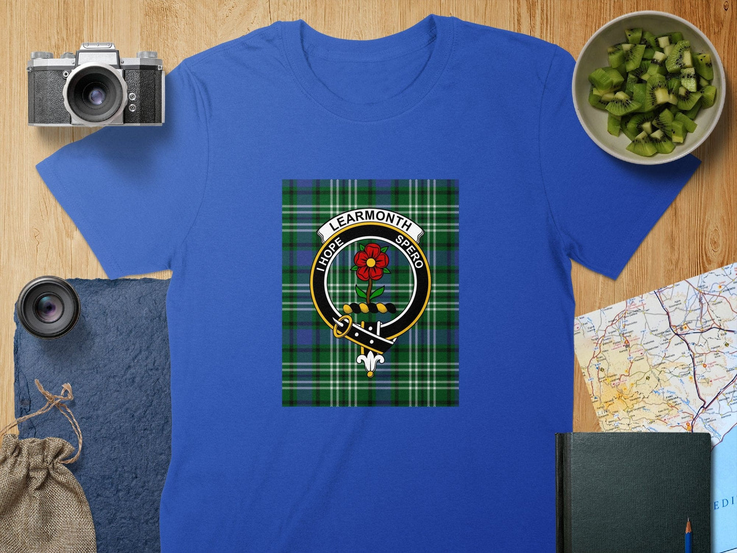 Physical Item S / Royal Learmonth Clan Scottish Tartan Crest Unisex T-Shirt