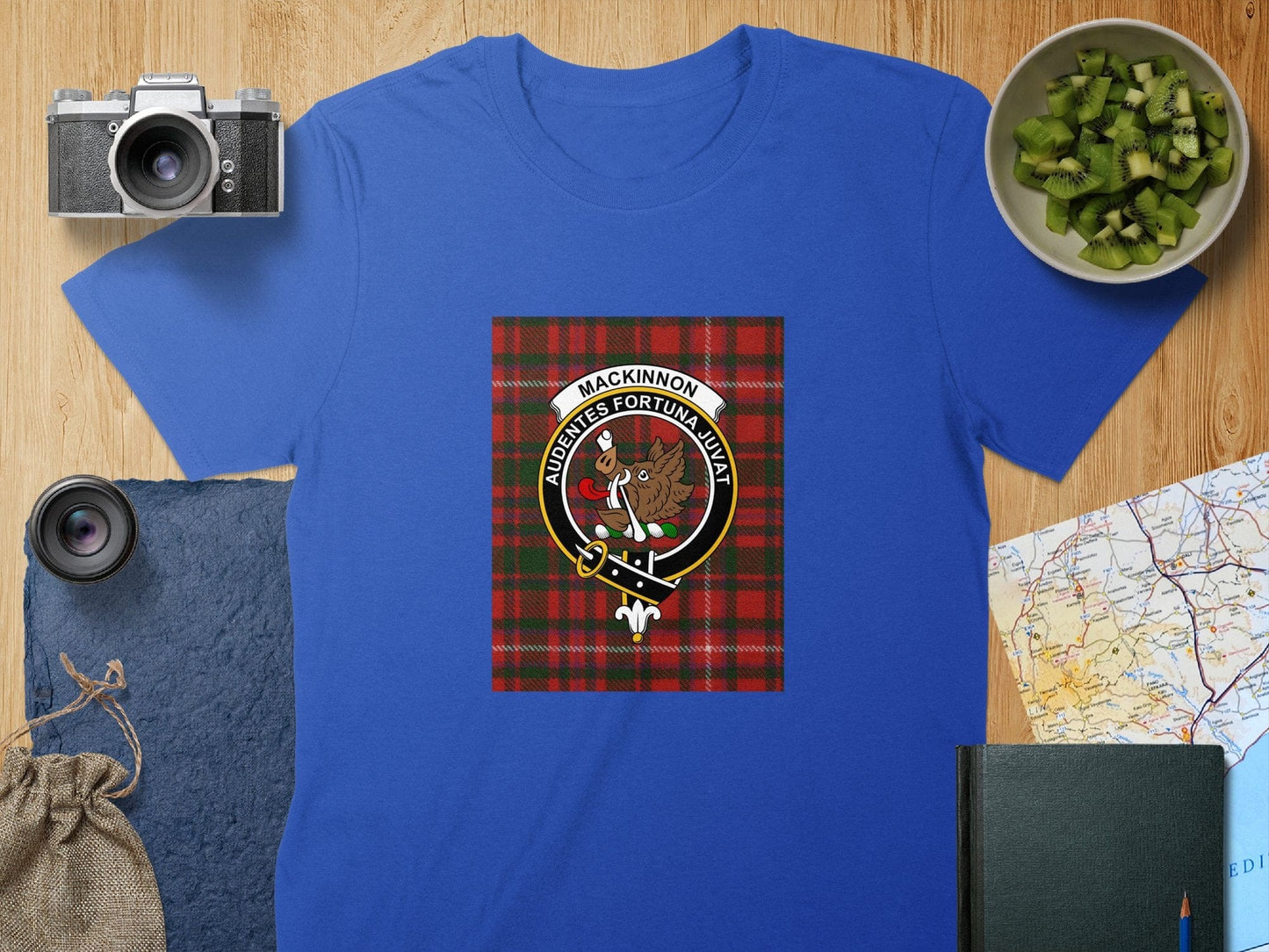 Physical Item S / Royal Mackinnon Clan Scottish Tartan Crest Unisex T-Shirt