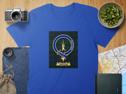 Physical Item S / Royal McCoy Clan Scottish Tartan Crest Unisex T-Shirt