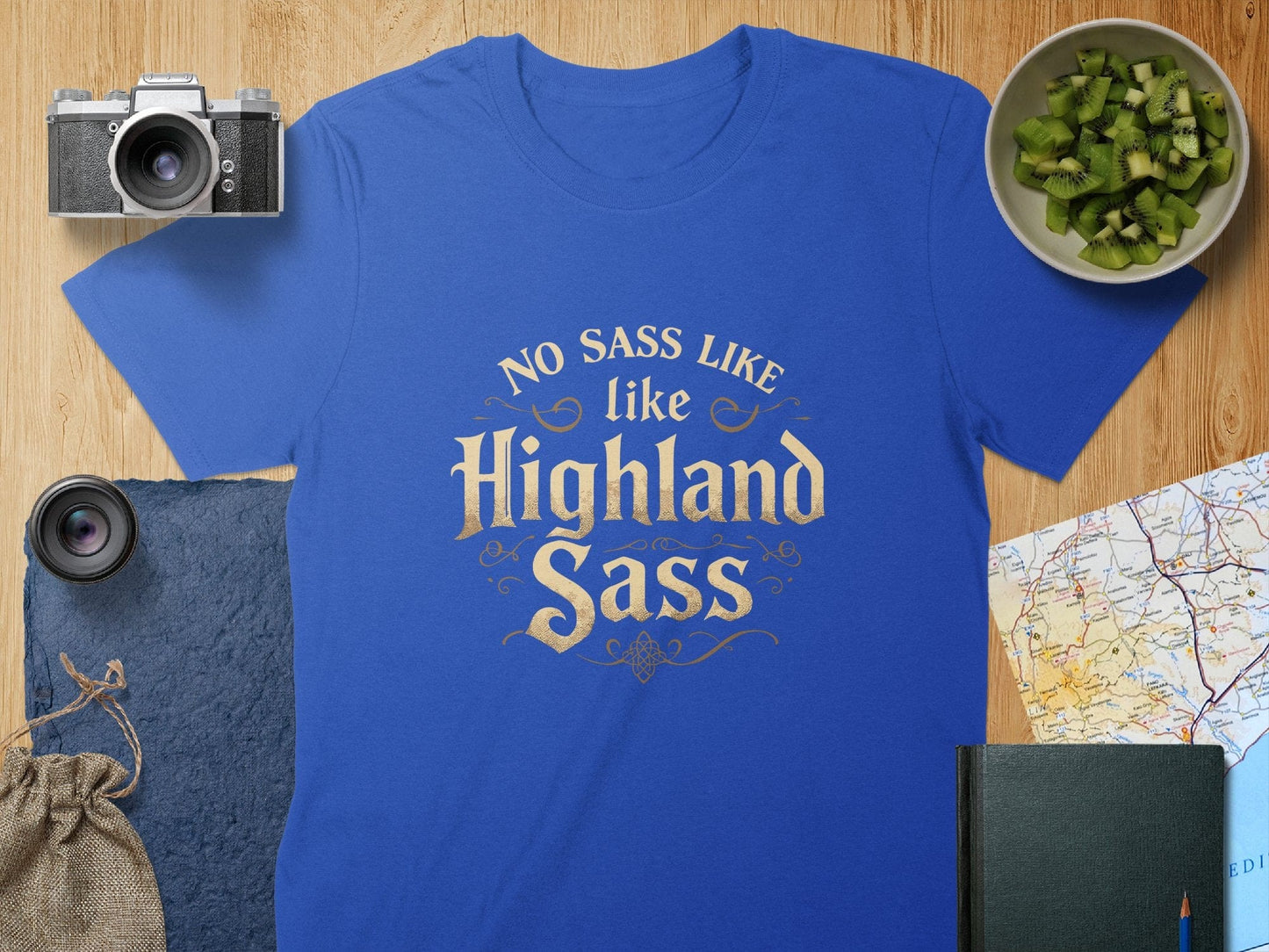 Physical Item S / Royal No Sass Like Highland Sass Graphic T-Shirts