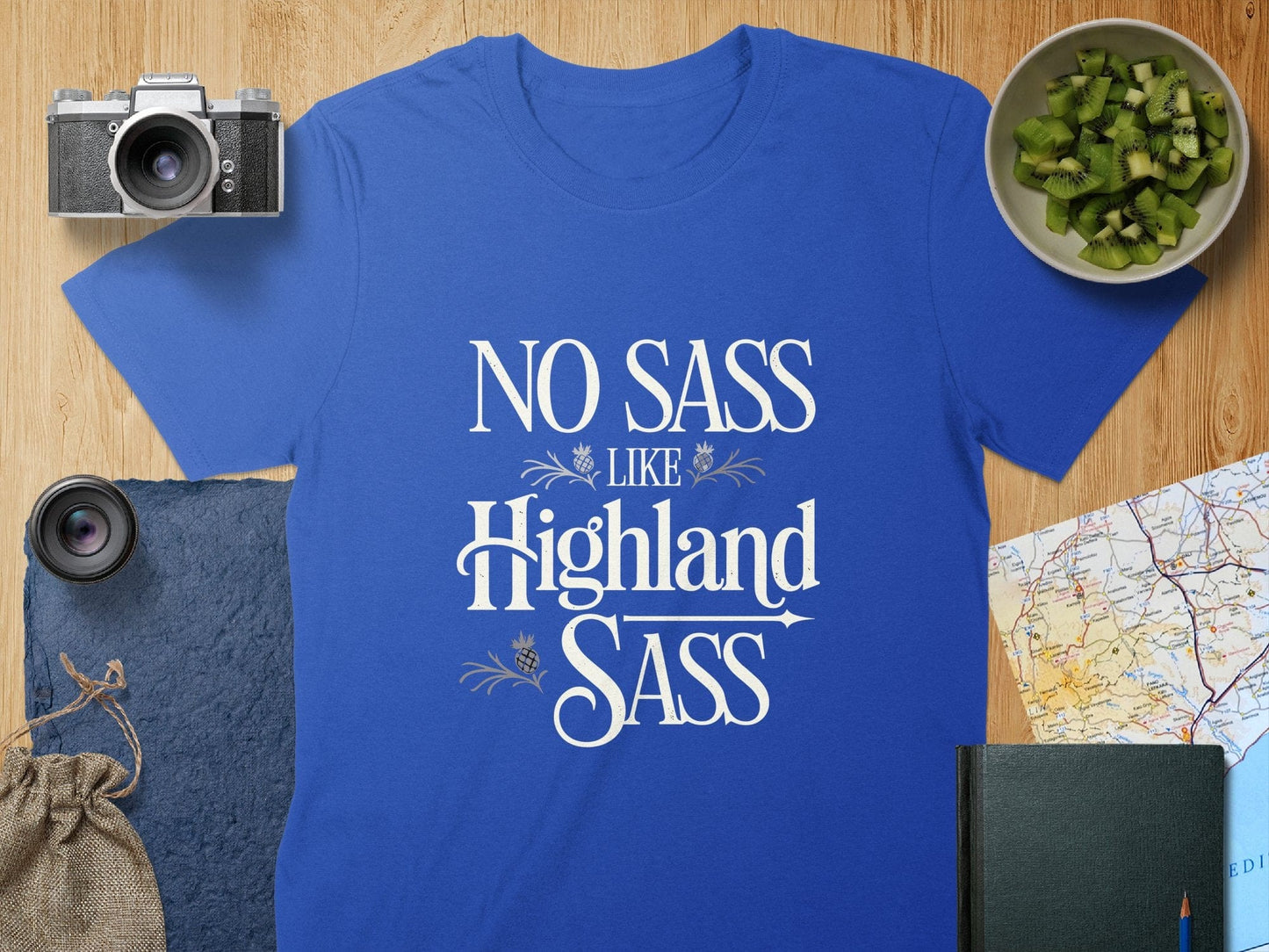 Physical Item S / Royal No Sass Like Highland Sass Statement T-Shirt