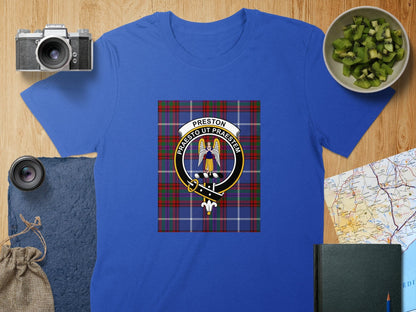 Physical Item S / Royal Preston Clan Scottish Tartan Crest Unisex T-Shirt