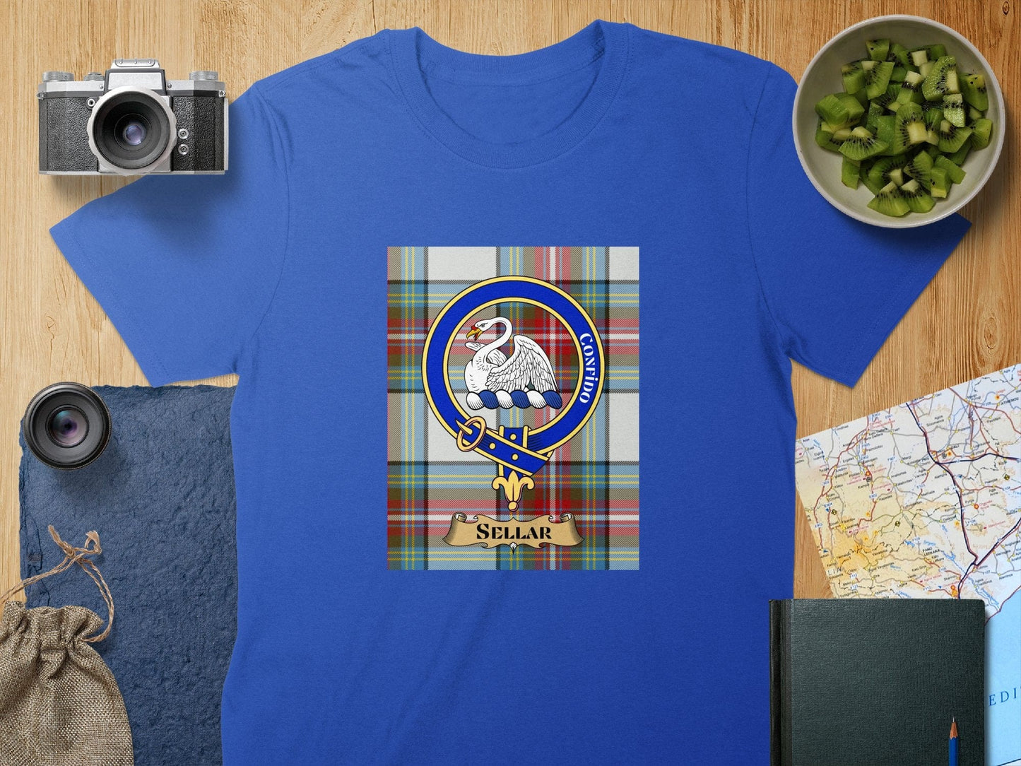 Physical Item S / Royal Sellar Clan Scottish Tartan Crest Unisex T-Shirt