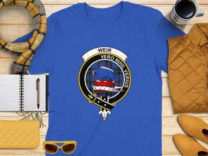 Physical Item S / Royal Weir Clan Scottish Tartan Crest T-Shirt
