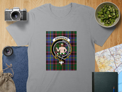 Physical Item S / Sport Grey Aikenhead Clan Scottish Tartan Crest Unisex T-Shirt