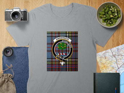 Physical Item S / Sport Grey Anderson Clan Scottish Tartan Crest Unisex T-Shirt