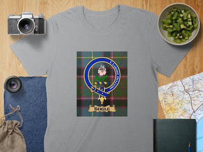 Physical Item S / Sport Grey Bogle Clan Scottish Tartan Crest Unisex T-Shirt