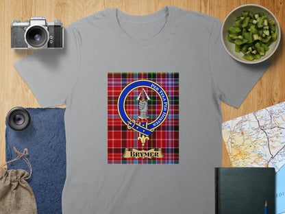 Physical Item S / Sport Grey Brymer Clan Scottish Tartan Crest Unisex T-Shirt