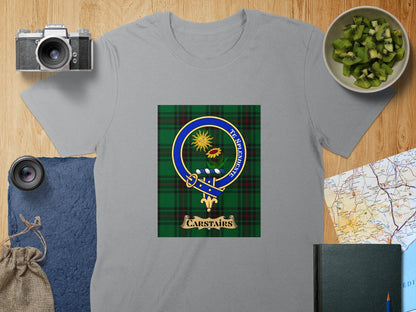 Physical Item S / Sport Grey Carstairs Clan Scottish Tartan Crest Unisex T-Shirt