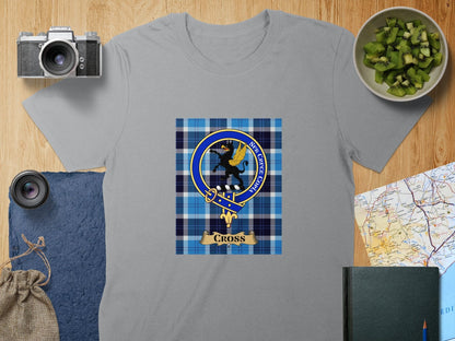 Physical Item S / Sport Grey Cross Clan Scottish Tartan Crest Unisex T-Shirt