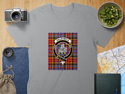 Physical Item S / Sport Grey Dalrymple Clan Scottish Tartan Crest Unisex T-Shirt