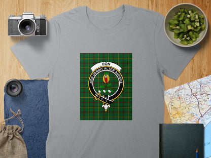 Physical Item S / Sport Grey Don Clan Scottish Tartan Crest Unisex T-Shirt