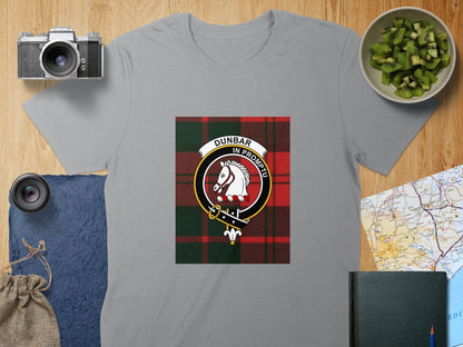 Physical Item S / Sport Grey Dunbar Clan Scottish Tartan Crest Unisex T-Shirt