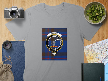 Physical Item S / Sport Grey Elliot Clan Fortiter Et Recte Scottish Crest T-Shirt