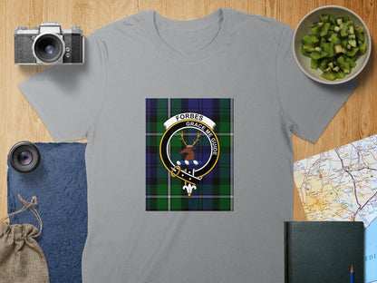 Physical Item S / Sport Grey Forbes Clan Scottish Tartan Crest Unisex T-Shirt