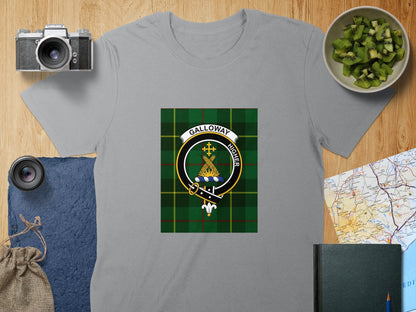 Physical Item S / Sport Grey Galloway Clan Scottish Tartan Crest Unisex T-Shirt