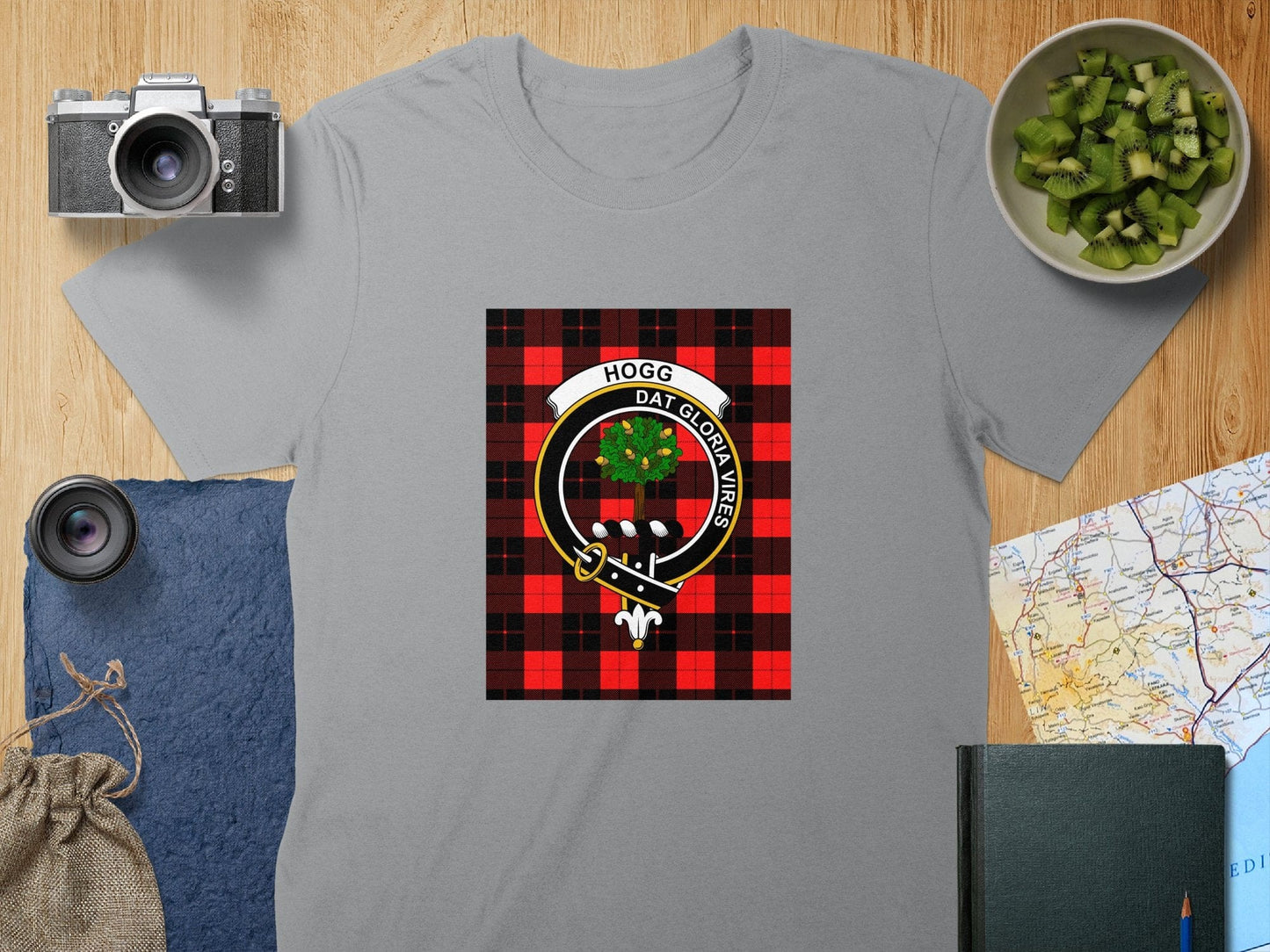 Physical Item S / Sport Grey Hogg Clan Scottish Tartan Crest Unisex T-Shirt