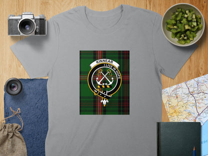 Physical Item S / Sport Grey Kinnear Clan Scottish Tartan Crest Unisex T-Shirt