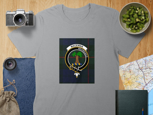 Physical Item S / Sport Grey Macewan Clan Scottish Tartan Crest Unisex T-Shirt