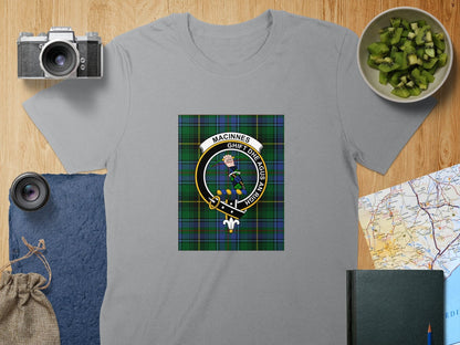 Physical Item S / Sport Grey MacInnes Clan Scottish Tartan Crest Unisex T-Shirt