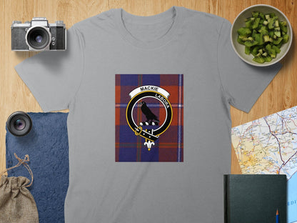 Physical Item S / Sport Grey Mackie Clan Scottish Tartan Crest Unisex T-Shirt