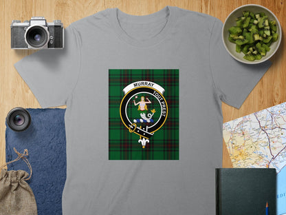 Physical Item S / Sport Grey Murray Clan Scottish Tartan Crest Unisex T-Shirt