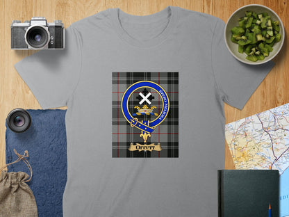 Physical Item S / Sport Grey Offutt Clan Scottish Tartan Crest Unisex T-Shirt