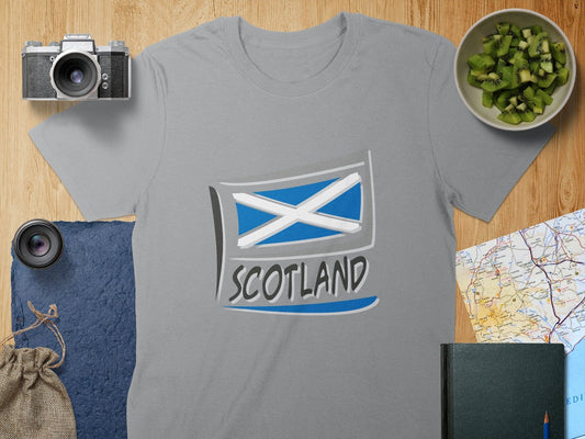 Physical Item S / Sport Grey Scottish Flag Graphic Scotland Unisex T-Shirts